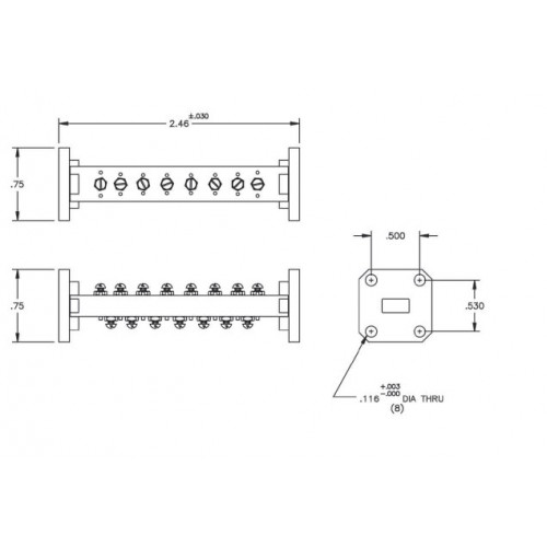 MFC-18485 Lò vi sóng Ka-Band Bộ lọc nhận mô hình 18485