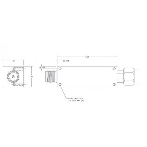 Mô hình bộ lọc từ xa MFC-18758 Lò vi sóng L-Band Mô hình bộ lọc băng thông 18758