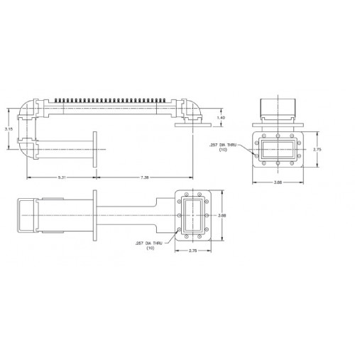 Mô hình lắp ráp bộ lọc nhận băng tần đa năng đa năng vi sóng MFC-19511