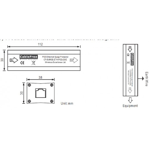 Bảo vệ Surge CableFree Gigabit POE