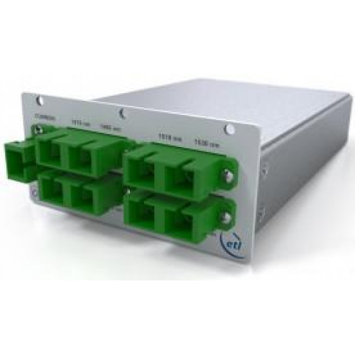 SRY-OCM-08-545-47 ETL StingRay100 Bộ ghép kênh 8 chiều CWDM / Demultiplexer cho Liên kết sợi quang / IFL