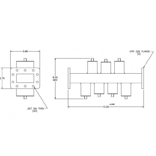 MFC-18925 Microwave C-Band (Dual Passbands) Bandstop Filter Model 18925