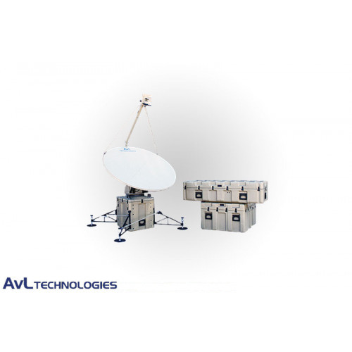 AvL 1220FA 1,6m SNG Motorized Tri-Band FlyAway Antenna C-Band